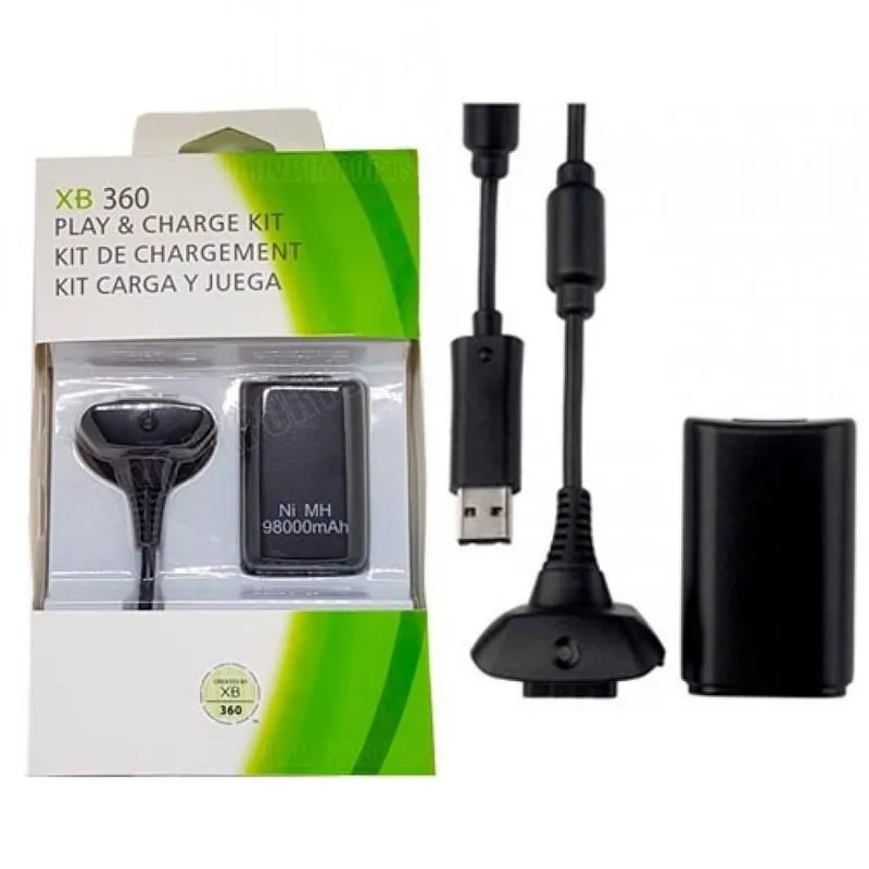 Bateria E Cabo Carregador Controle Xbox One S Play &amp; Charge