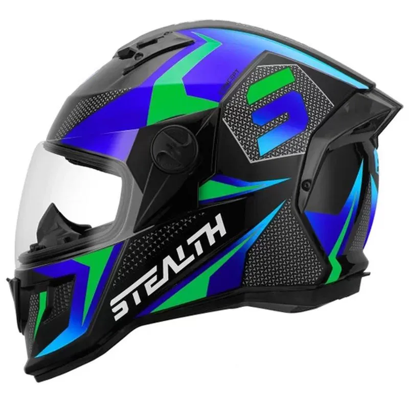 Capacete Pro Tork Stealth Concept Azul Verde 58