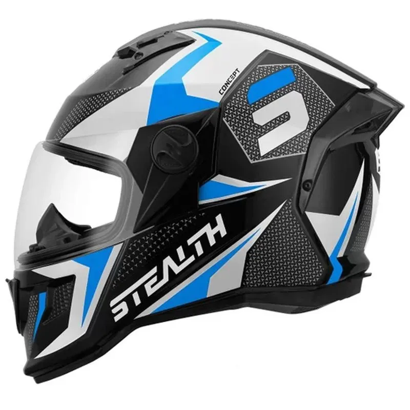 Capacete Pro Tork Stealth Concept Branco Azul 58