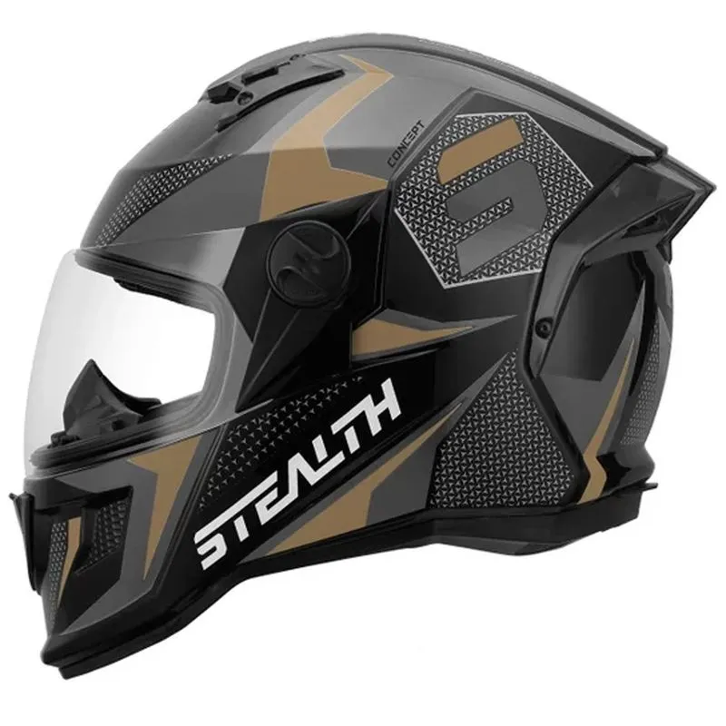 Capacete Pro Tork Stealth Concept Cinza Dourado 60