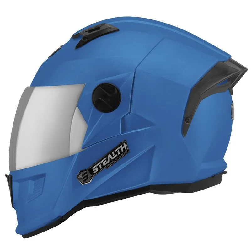 Capacete Pro Tork Stealth Viseira Cromada Azul Claro 62