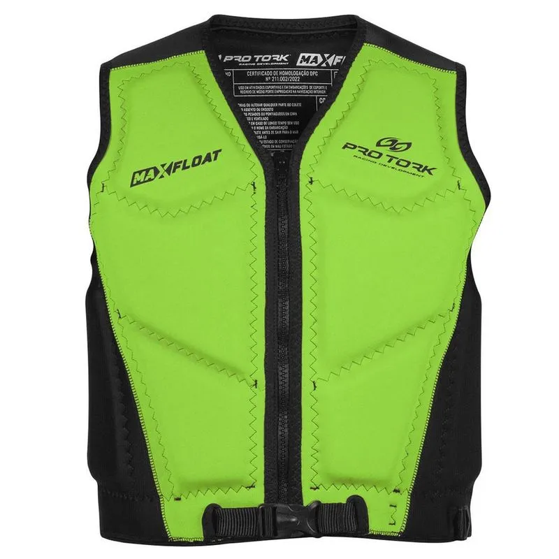 Colete Salva Vidas Pro Tork Mox Float Preto Verde Tam. G