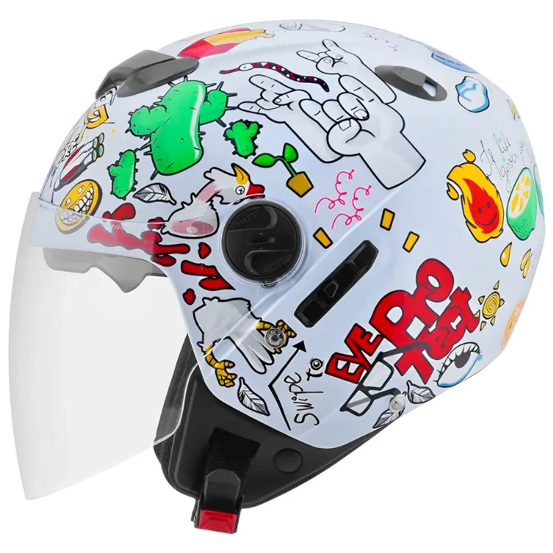 Capacete Pro Tork New Atomic Universe Branco 56