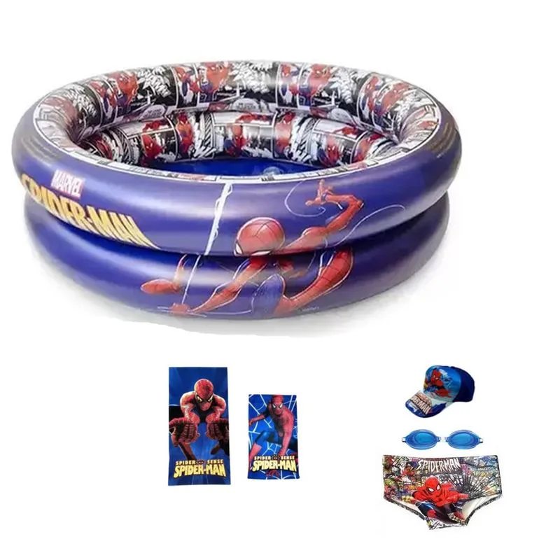 Piscina Homem Aranha + Kit Verão Com Sunga Infantil Criança
