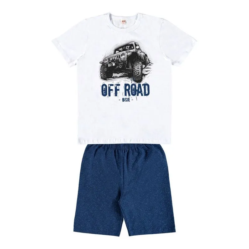 Conjunto Juvenil Camiseta Bermuda Sarja Boca Grande - 56727