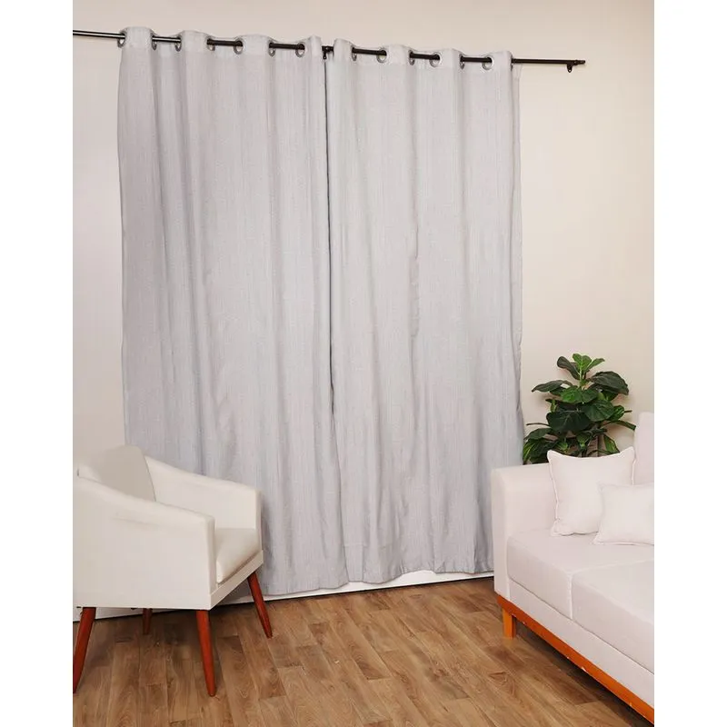 Cortina Bella Janela 260cm x 250cm Rustica Texturizada Cinza UN
