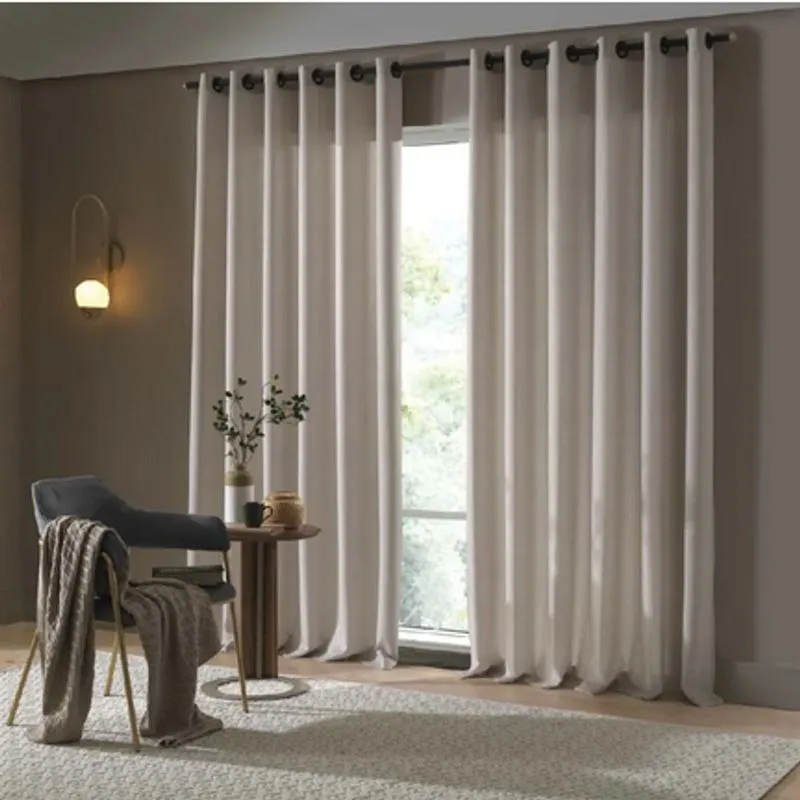 Cortina Rustica 200x160 Oxford Lisa Areia - Bella Janela