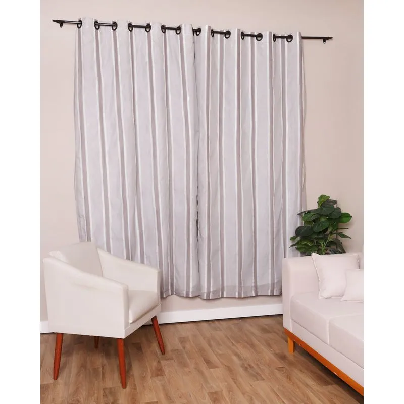 Cortina Bella Janela 260cm x 230cm Rustica Texturizada Marrom UN