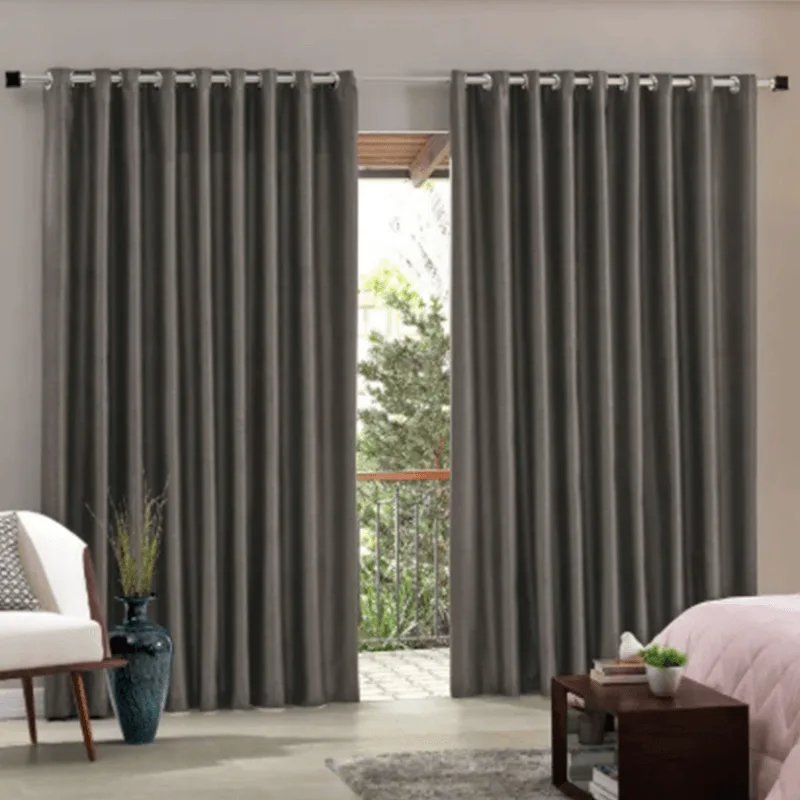 Cortina Corta Luz Blend 2,60x1,70m Poliéster Ilhós Duna Bella