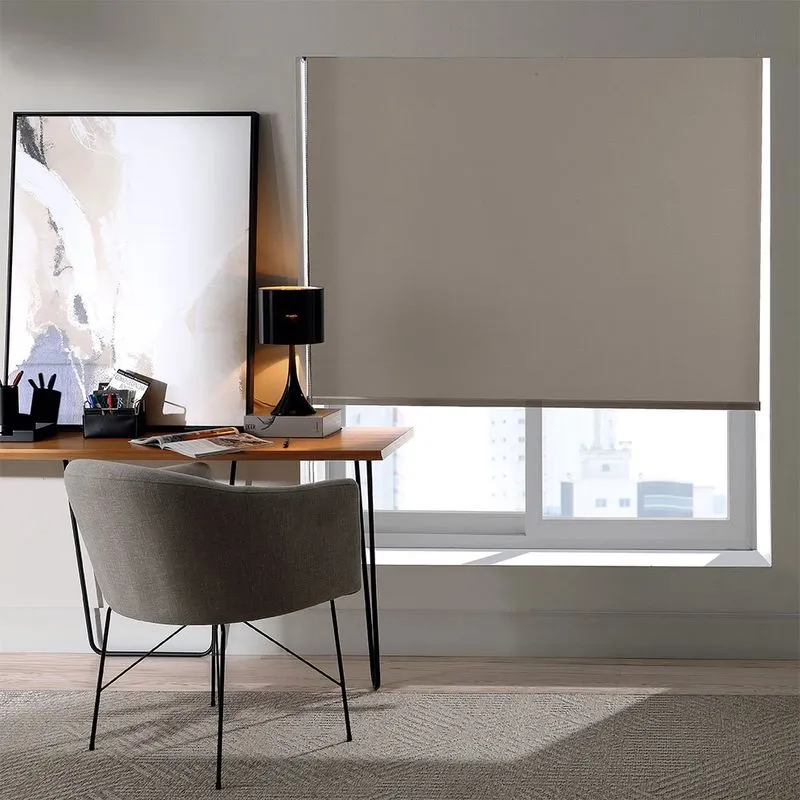 Persiana Rolo Bella & Co 200x160cm Blackout Areia (MP)
