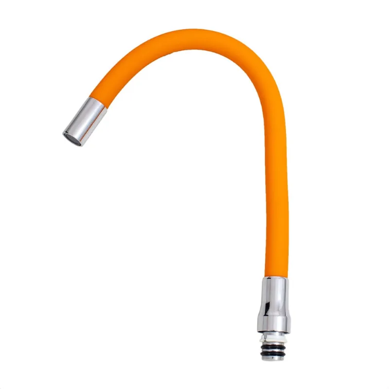 Tubo Flexível Silicone Laranja Cozinha Arejador Fixo Latão