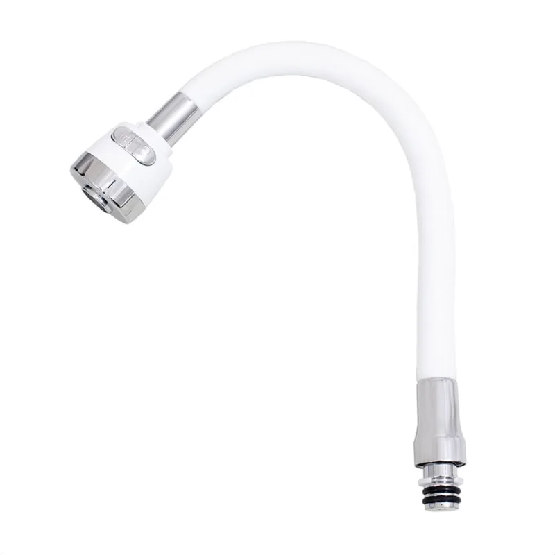 Tubo Flexível Silicone Branco E Arejador Gourmet Duplo Jato