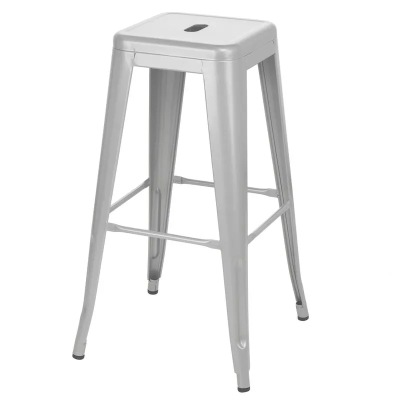 Banqueta Alta Iron Tolix 76 Cm Prata Bancada Cozinha Bar