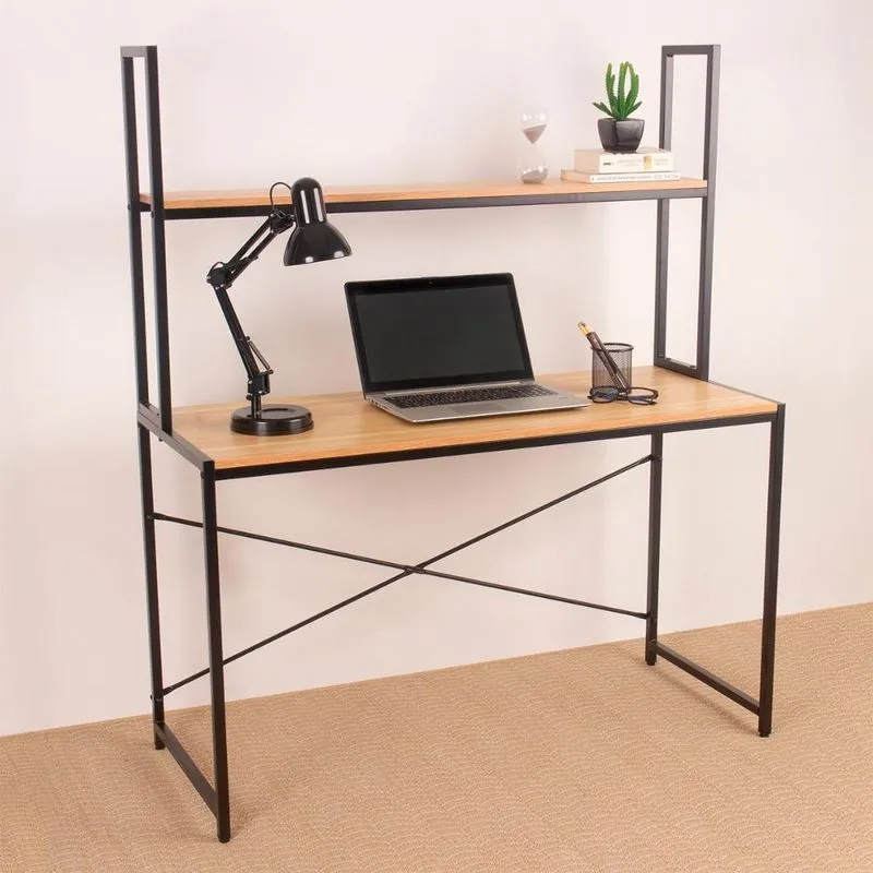 Mesa Escrivaninha De Escritório Talling Com Apoio Aéreo Preto