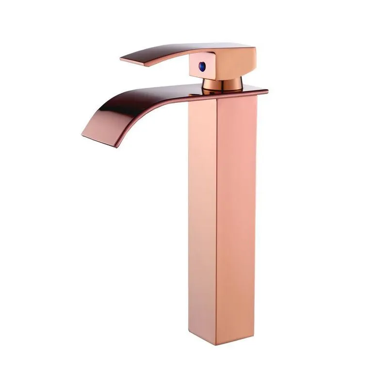 Torneira Cascata Prizi Slider Alta Monocomando Rose