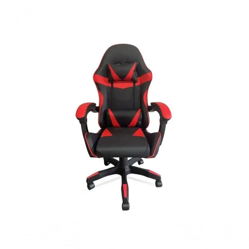 Cadeira Gamer Canvas Beta Prizi Encosto Alto Ergonômico Com Ajuste De Altura Vermelho
