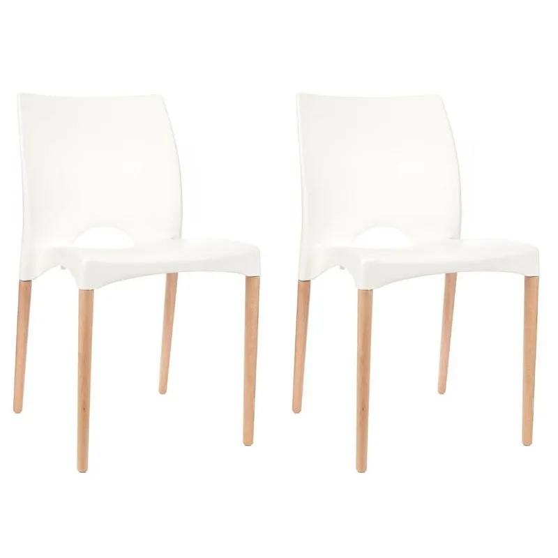 Kit 2 Cadeiras De Design Cannes - Branco