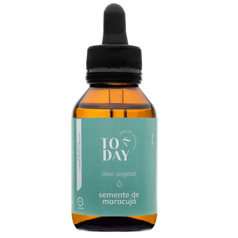 Óleo vegetal de semente de maracujá - puro, natural e vegano - 60 ml