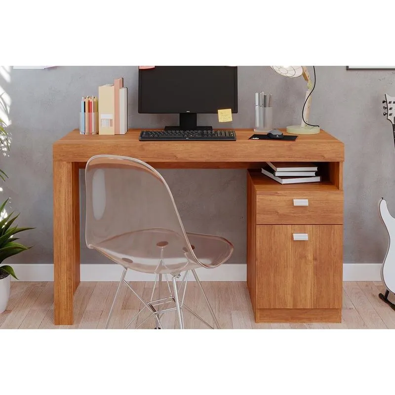 Mesa de Computador Melissa c/ 1 Porta e 1 Gaveta Cinamomo - Permóbili