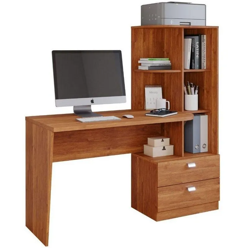 Mesa Computador Elisa Cinamomo 138x138x54cm - Permobili
