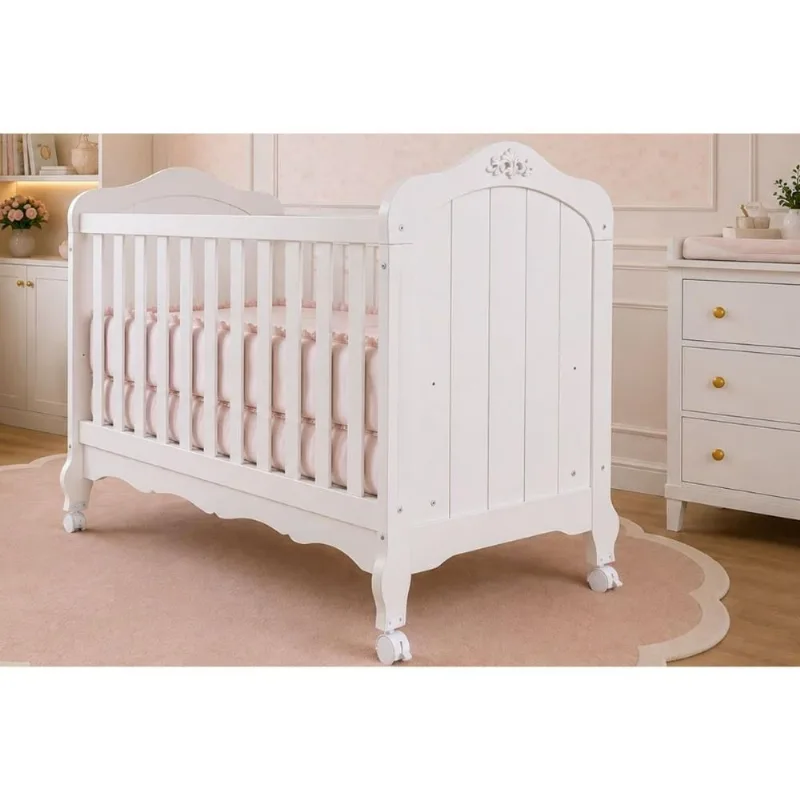 Berço Infantil Harmonia Branco Permóbili Baby
