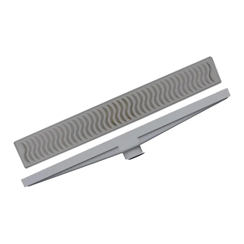 Ralo Linear Seco Plastilit Com Grelha Cinza 50cm