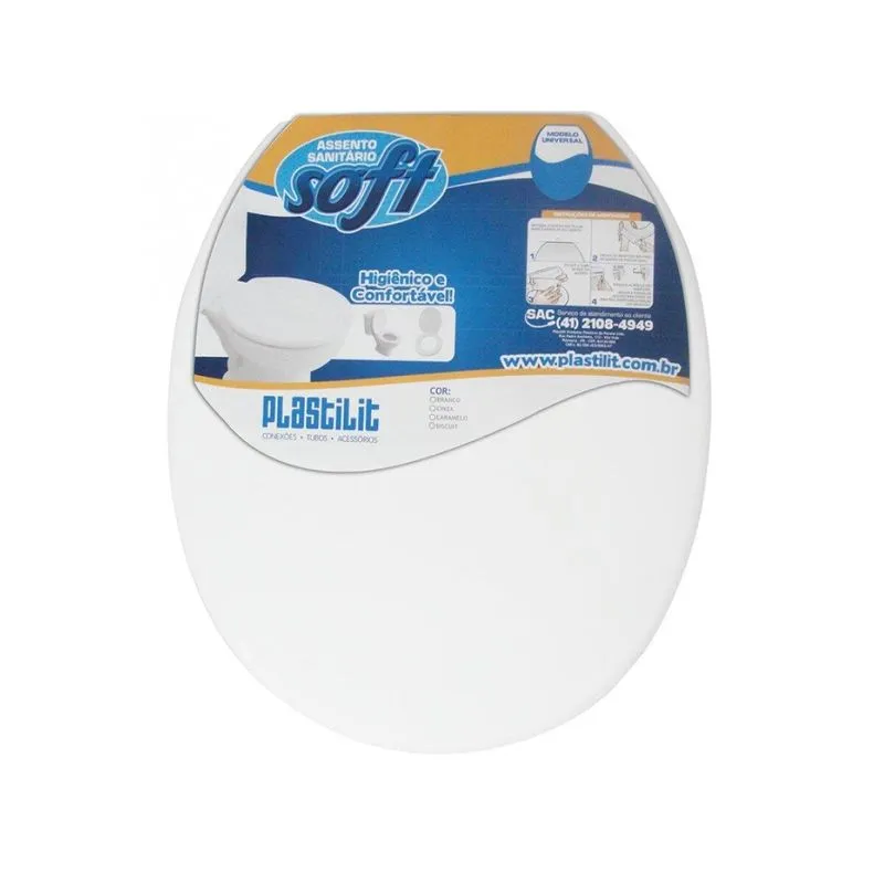 Assento Sanitário Simples Soft PLASTILIT ASSENTO SOFT PLASTILIT BRANCO