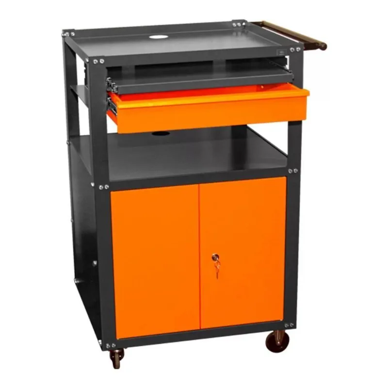 Carrinho Rack Semi Fechado Para Computador Presto