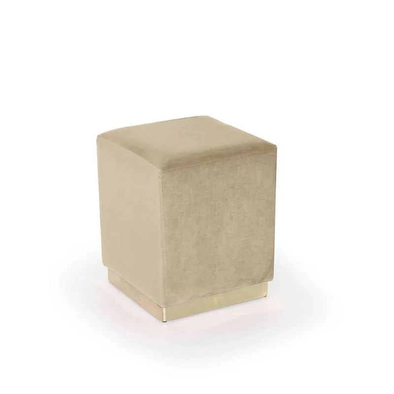 Puff Diks Veludo Creme