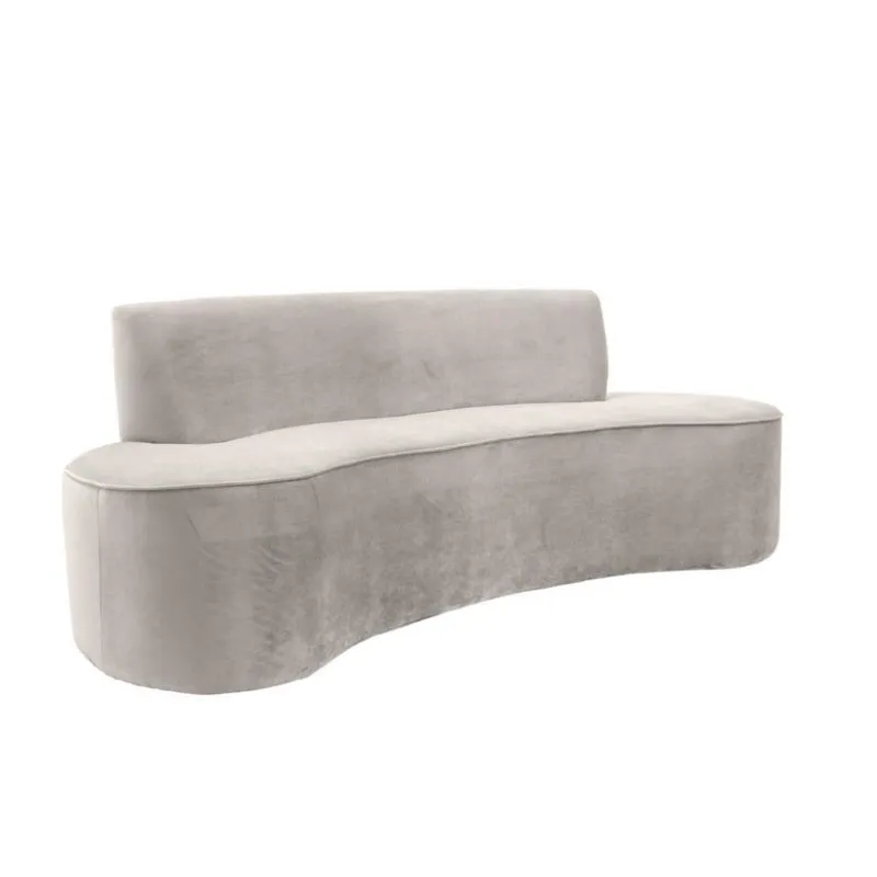 Sofá 3 Lugares Mondo Veludo Creme