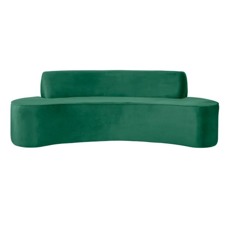 Sofá 3 Lugares Mondo Veludo Verde