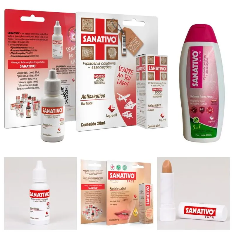 Kit Sanativo Protetor Labial Sabonete Íntimo Antisséptico