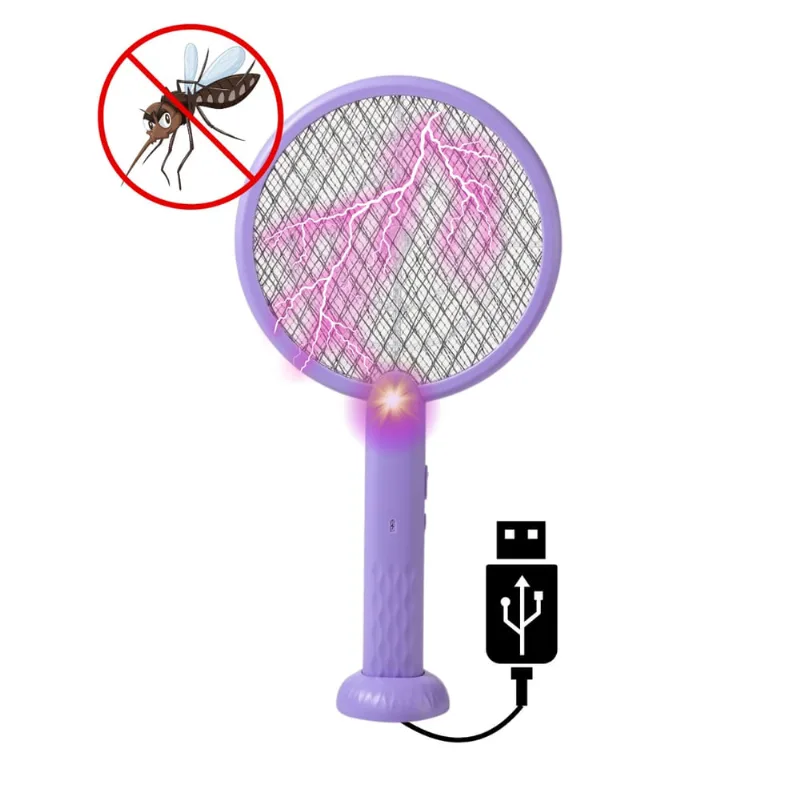 Raquete Contra Insetos Mosquito Aedes Armadilha que Atrai os Bichos com Luz