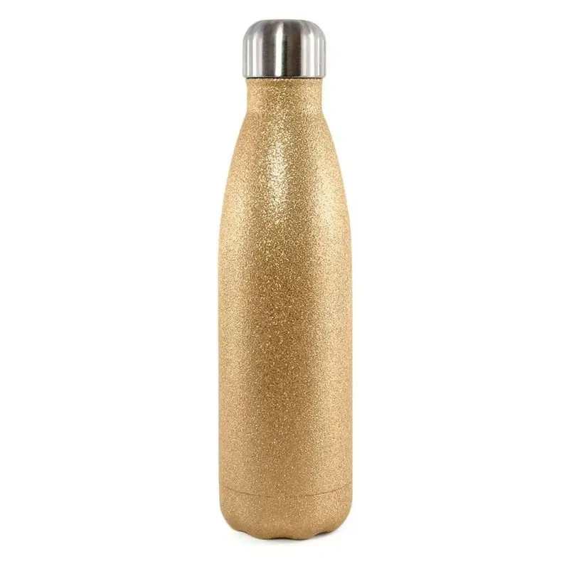 Garrafa Térmica Inox 500ml Prata Ou Dourada Cores Sortidas AIH