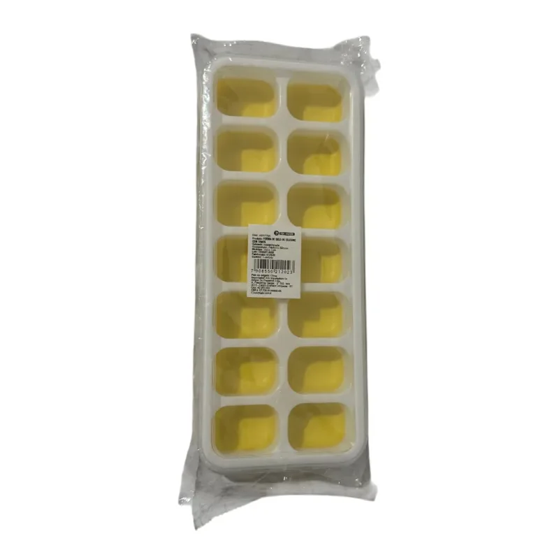 Forma De Gelo De Silicone A Cores Contendo Tampas