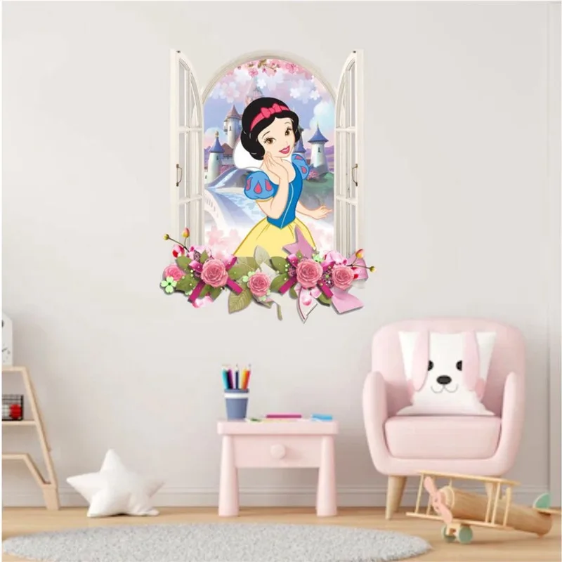 Adesivo De Parede 3d Branca de Neve (70cm x 50cm) MOD08