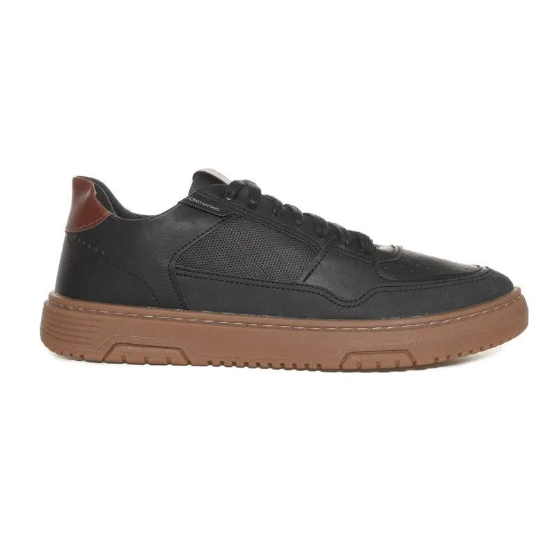 Tênis Casual Constantino Couro Masculino Preto PRETO - 43