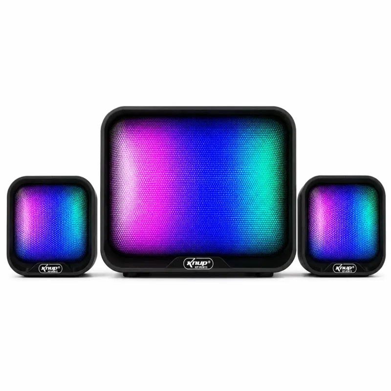 Caixa De Som Knup KP-RO813 Bluetooth 16W RMS 2.1 RGB