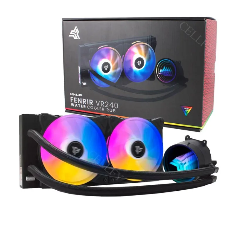 Fan Water Cooler Duplo Fenrir pwm cpu Led rgb Intel amd 12V