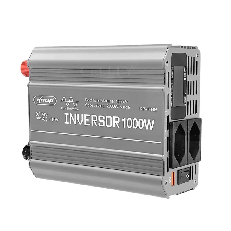 Inversor de Tensão 1000W Onda Senoidal 24V 110V Sine Wave