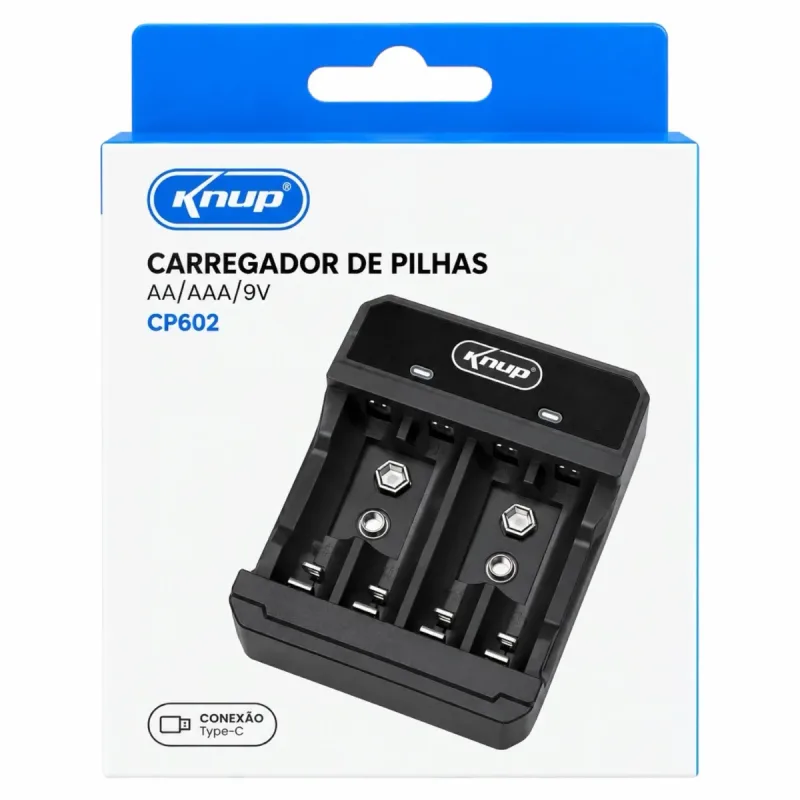 Carregador de Pilhas CP602 Knup