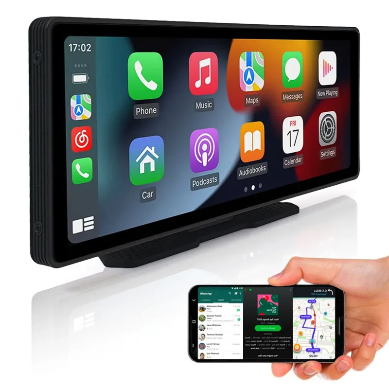 Central Multimídia 10.26 Polegadas Portátil Android Auto Carplay Para Painel