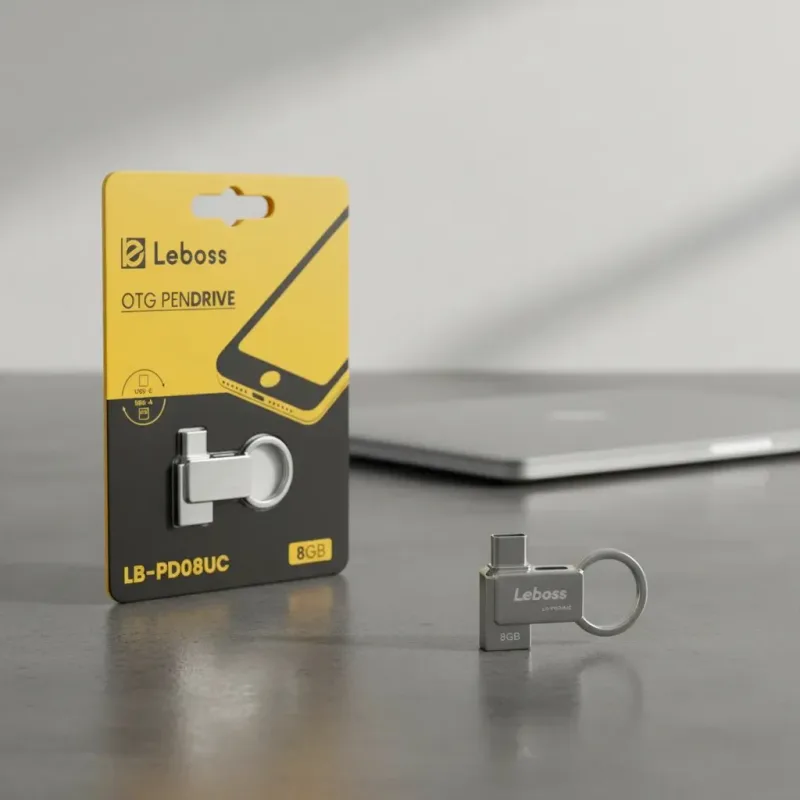 PENDRIVE LEBOSS NANO OTG 8GB C/ CHAVEIRO TIPO-C LB-PD08UC