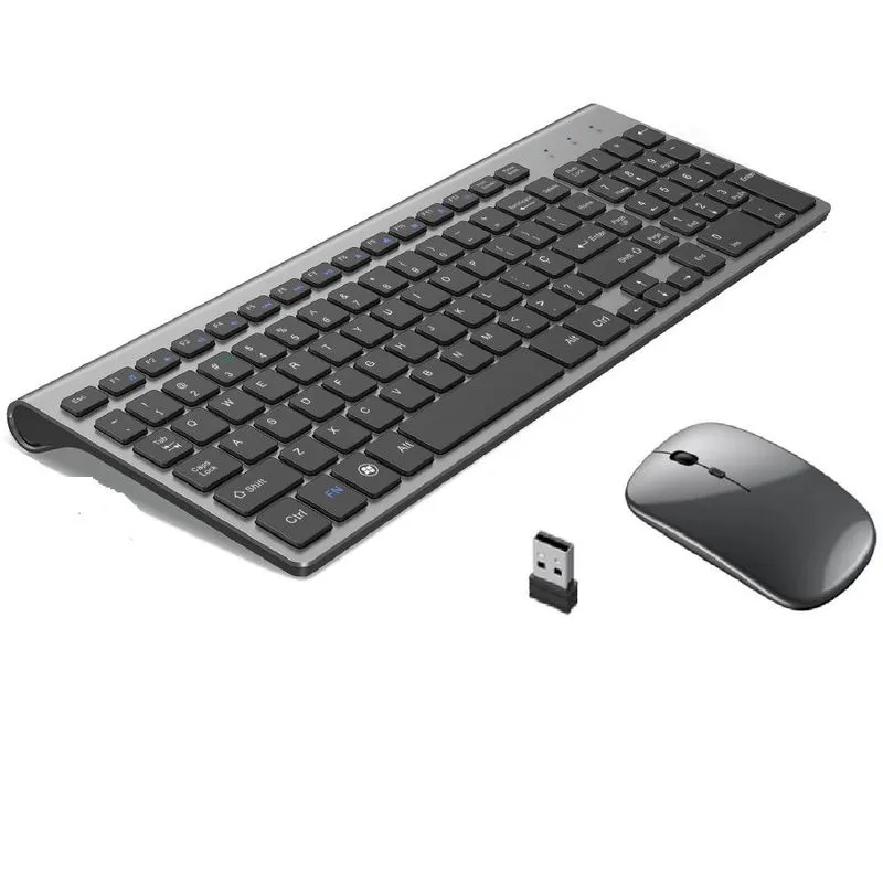 Kit Teclado e Mouse Sem Fio 2.4g Ultra-Fino Recarregável - TE150