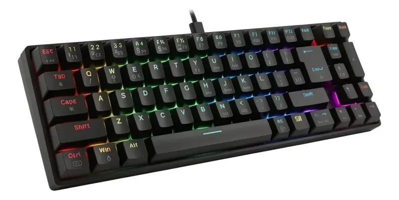 Teclado Gamer Mecânico Knup KP-TE152 RGB 61 Teclas Switch