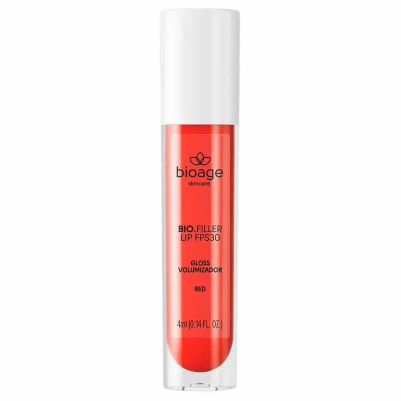 Gloss Labial Volumizador Bioage Bio.Filler Lip FPS30 4ml Red