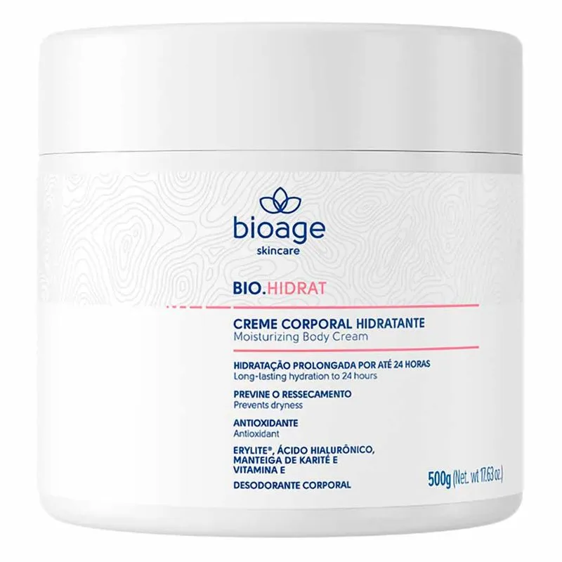 Creme Corporal Hidratante Antioxidante Bioage Bio.Hidrat 500g