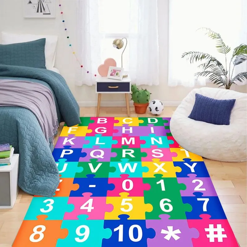Tapete Infantil Sala Quarto Estampado Antiderrapante 100 X 140 Cm