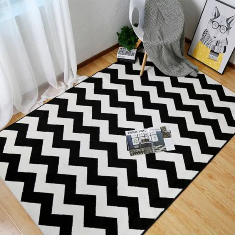 Tapete Para Sala Quarto Estampado Geométrico Antiderrapante Impermeável Casa Dona