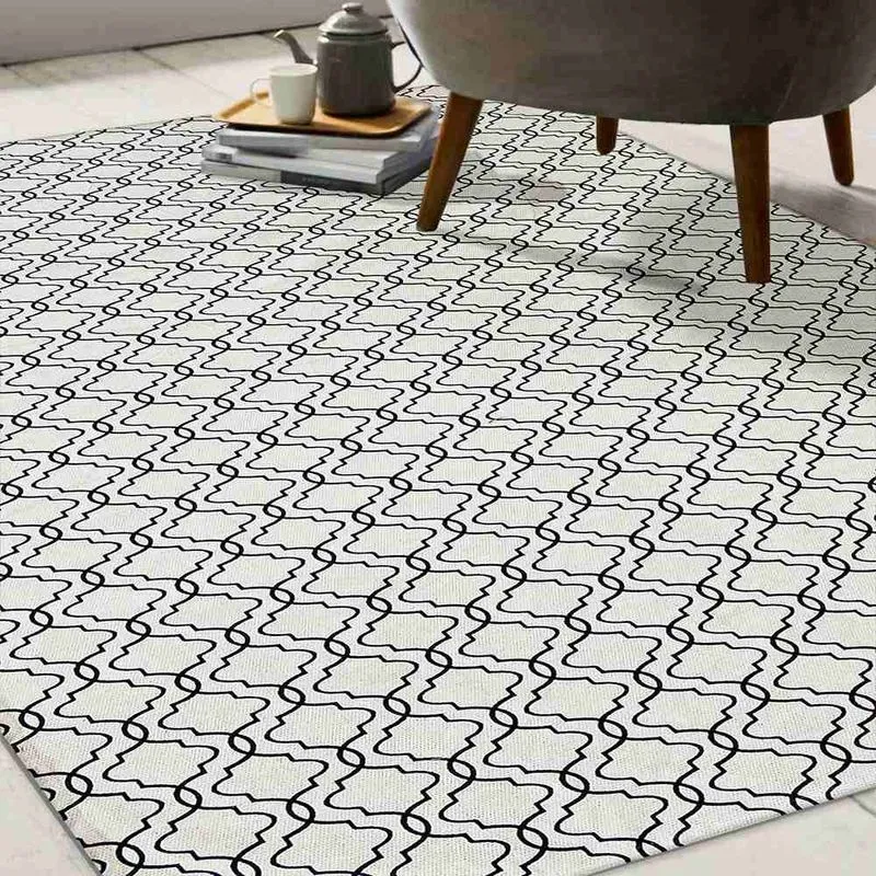 Tapete Cannes Jacquard Antiderrapante 1,32x2,00 Metros Casa Dona